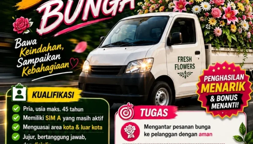 Lowongan Kerja Florist & Staff Toko Bunga Palangkaraya - King Florist